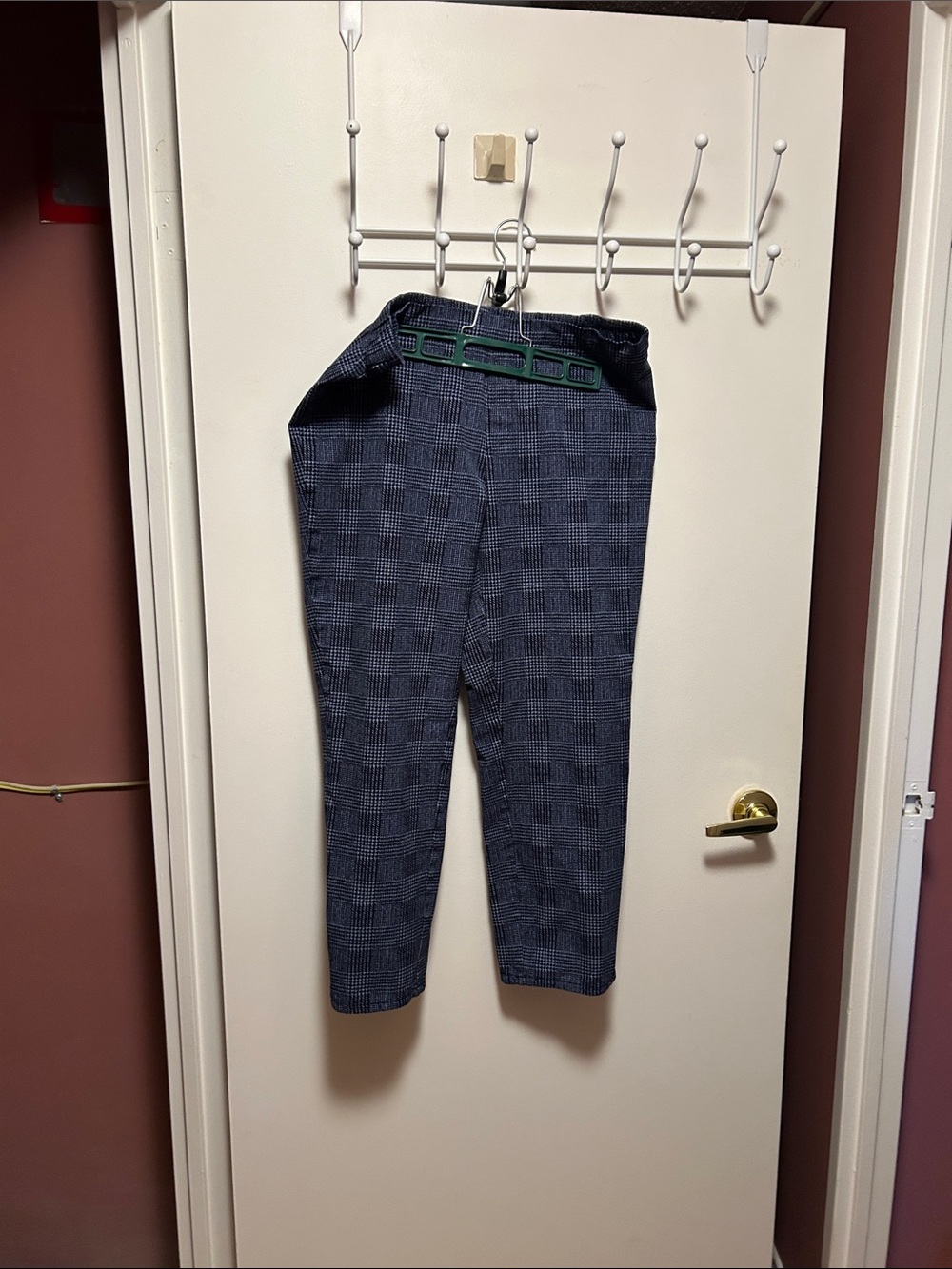 Isaac Mizrahi Womens Navy Patterned Dress Pants